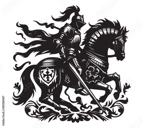 knight vector silhouette