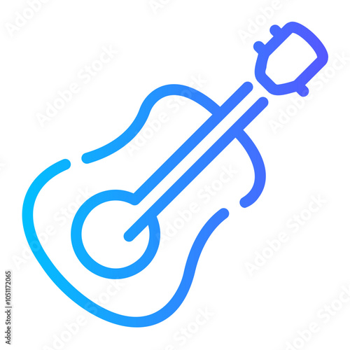 guitar Line Gradient Icon