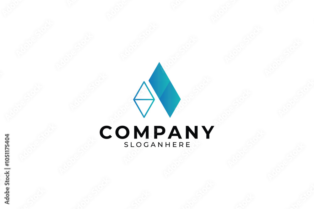 Fototapeta premium Letter A Triangle Logo