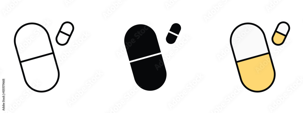 pills icon, pill icon in editable outline, pill icon silhouette, pill icon ineditable colors with unexpanded vector form pills icon, pill icon in editable outline, pill icon silhouette, pill icon ineditable colors with unexpanded vector form