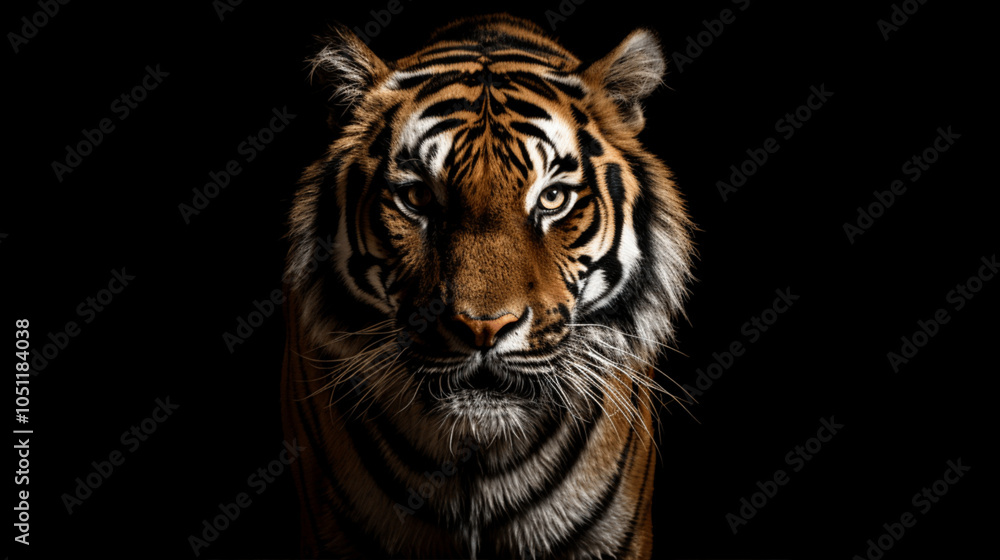 Fototapeta premium tiger on black