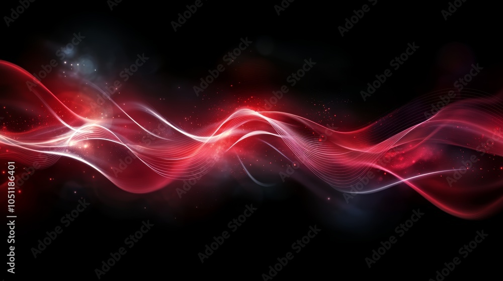 Fototapeta premium Abstract red wave background, a dynamic and energetic visual for modern design flowing,