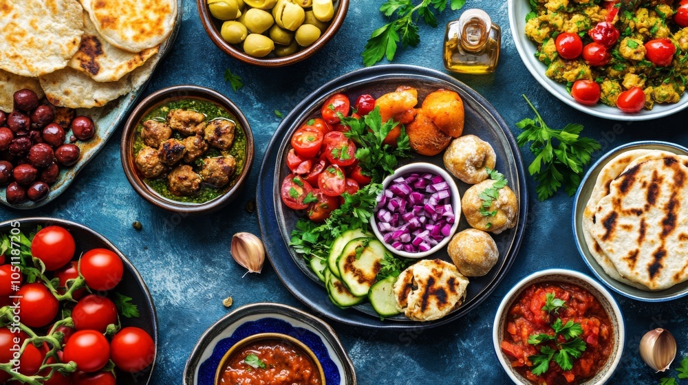 Artistic Food Plating with Fresh Ingredients Artistic Food Plating with Fresh Ingredients