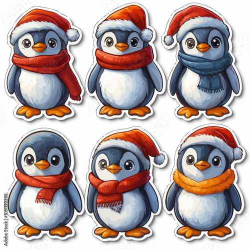 Dressed Up Penguin Die-Cut Vinyl Vector Collection