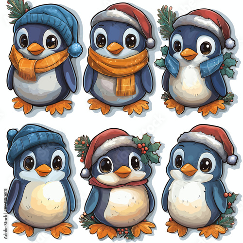Dressed Up Penguin Die-Cut Vinyl Vector Collection