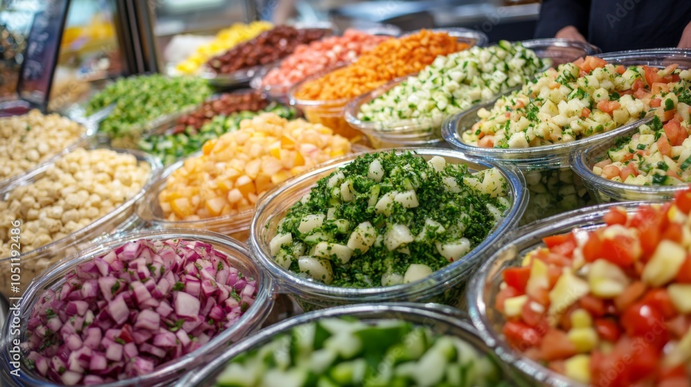 Obraz premium Colorful Ingredients in Urban Food Market