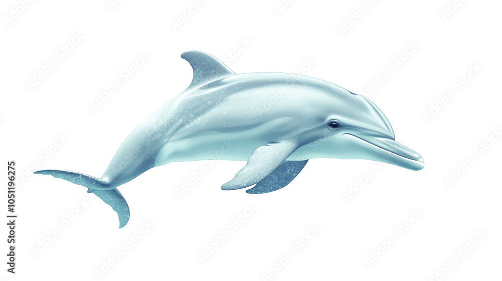 Fototapeta premium Playful dolphin leaps from the ocean depths in a display of grace and agility