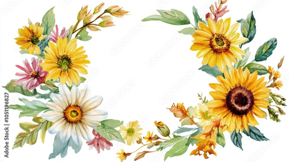 custom made wallpaper toronto digitalVibrant floral arrangement a beautiful watercolor composition of sunflowers and other blooms