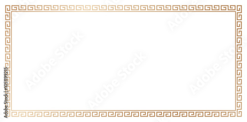 rectangle framed chinese ornament decorative elegant element golden colors isolated white backgrounds for design frame for your text or image, borders divider, labels, certificate completion