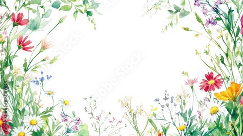 A vibrant floral border nature's colorful embrace for creative designs