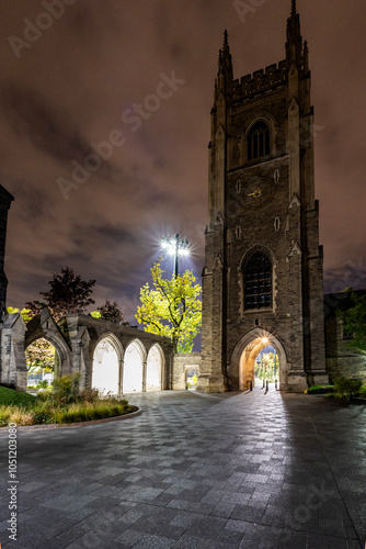 Photography University of Toronto campus at night