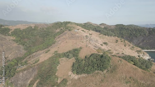 view of the mountains and a small villa sitting on top