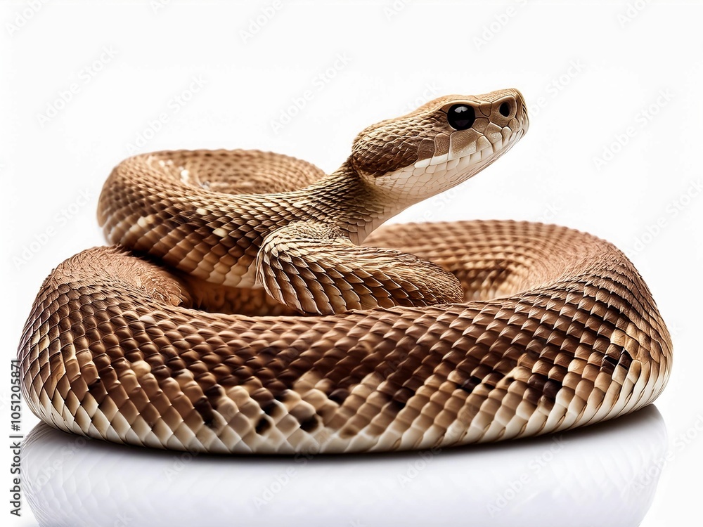Fototapeta premium Rattlesnake isolated on white background 