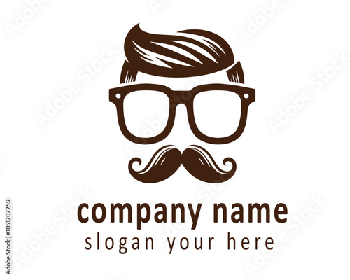The barbershop logo represents style and precision, offering a modern take on grooming services.