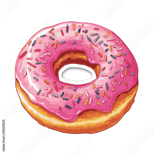 pink doughnut with sprinkles