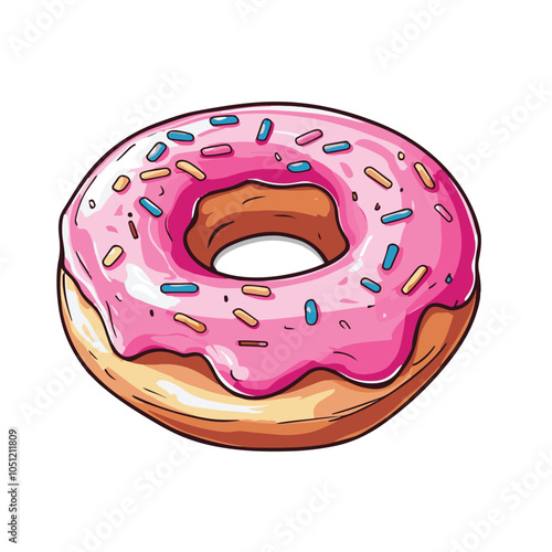 pink doughnut with sprinkles