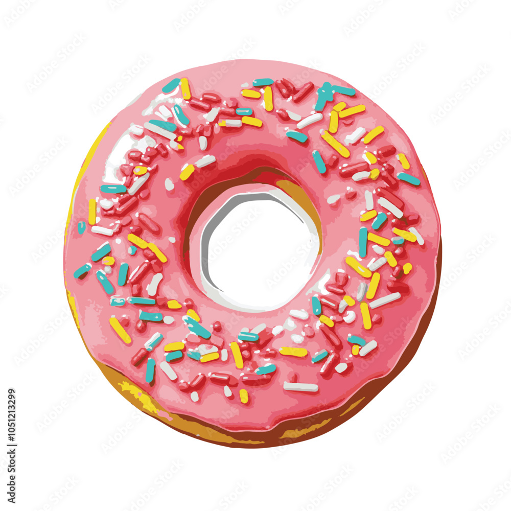 pink doughnut with sprinkles pink doughnut with sprinkles