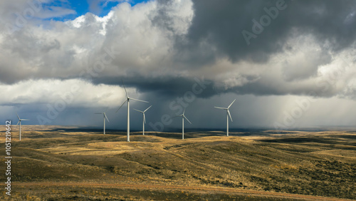 Glenrock Wyoming Wind Farm Landscape