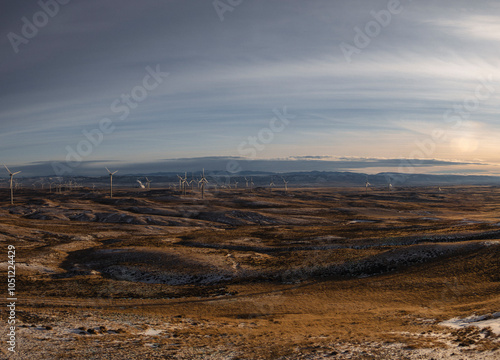 Glenrock Wyoming Wind Farm Landscape