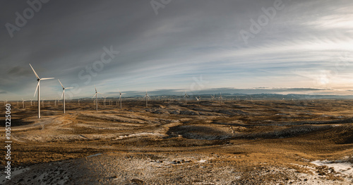 Glenrock Wyoming Wind Farm Landscape