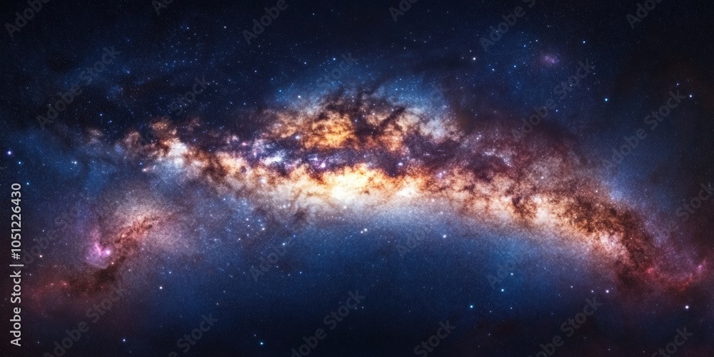 Breathtaking Night Sky Showcasing the Milky Way and Meteors in Cosmic Grandeur Breathtaking Night Sky Showcasing the Milky Way and Meteors in Cosmic Grandeur