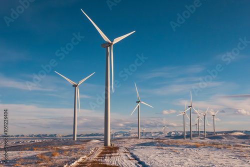 Glenrock Wyoming Wind Farm Landscape