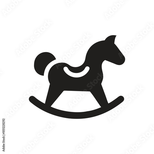 Rocking Horse Icon on white background