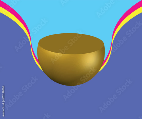 Golden podium EPS illustrator