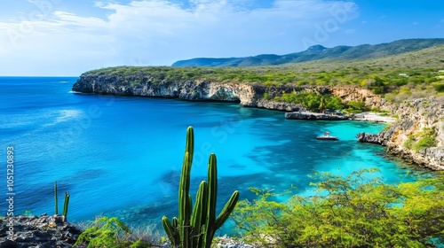 Stunning vistas from Christoffel Park on Curacao photo