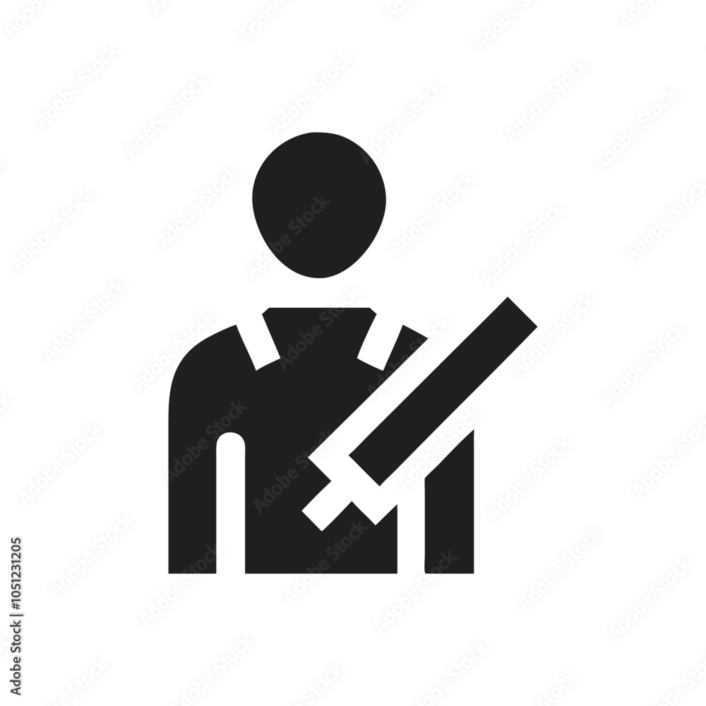 Car seat belt icon on white background Car seat belt icon on white background