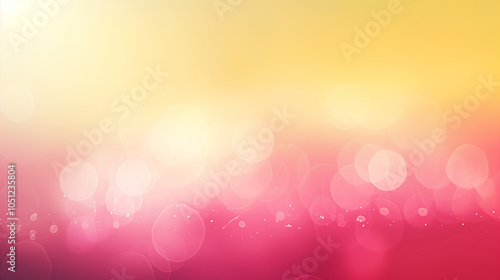 abstract pink and yellow gradient background with bokeh
