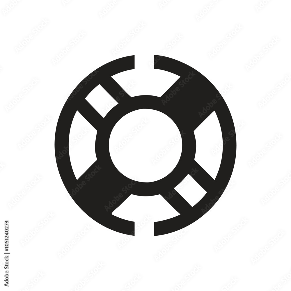 Fototapeta premium Vector Life Preserver Icon on white background