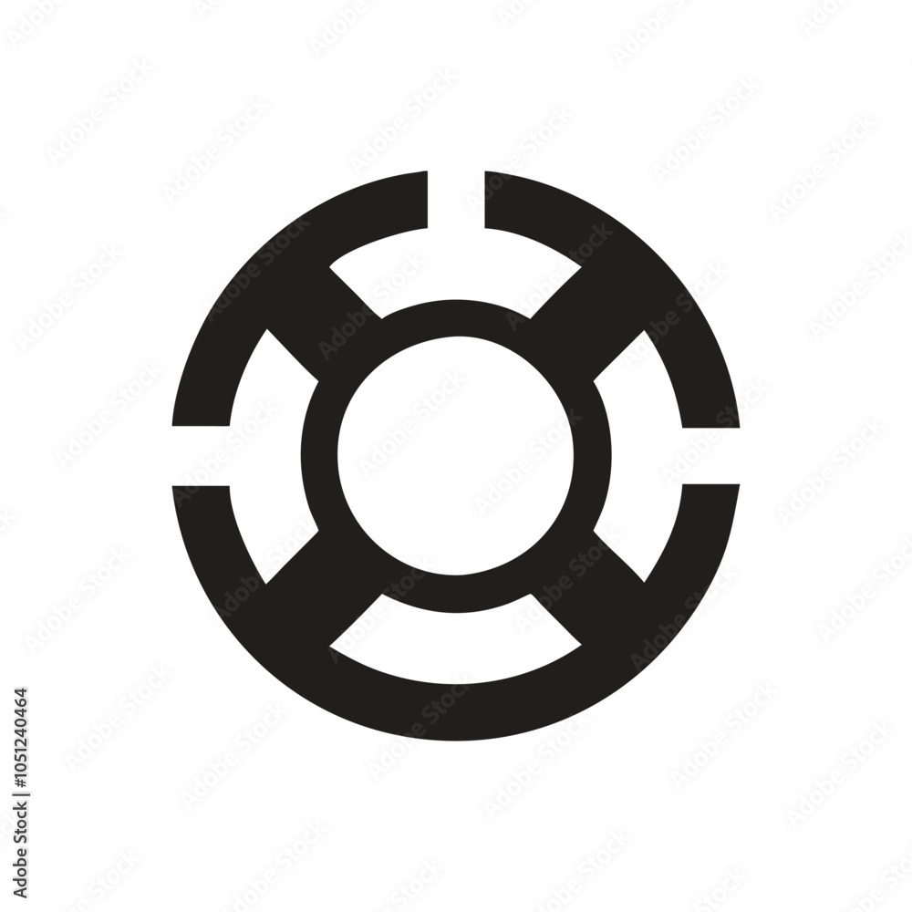 Life Preserver Help Vector Icon on white background Life Preserver Help Vector Icon on white background