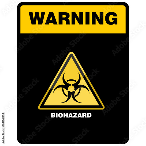 Warning, Biological Hazard, Do Not Enter, authorized Personnel Only, sign vector