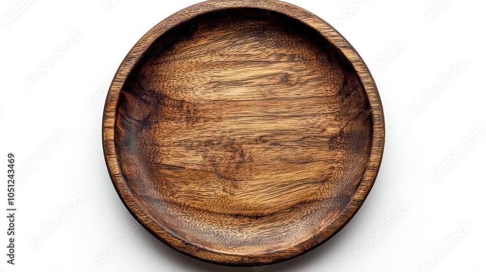 top view of an empty wood plate is shown isolated on white background, ready for use in various designs.stock photo top view of an empty wood plate is shown isolated on white background, ready for use in various designs.stock photo