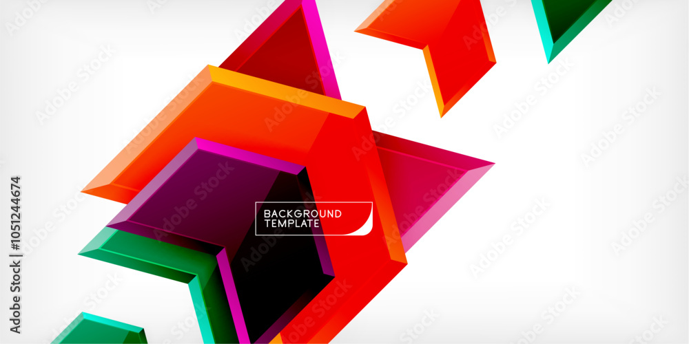 Vector 3d arrow techno design template Vector 3d arrow techno design template