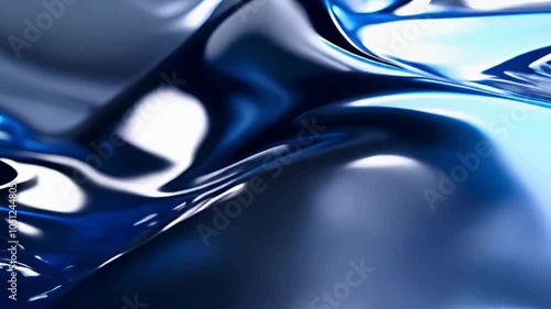 Abstract Liquid Metallic Surface Rippling in Slow Motion