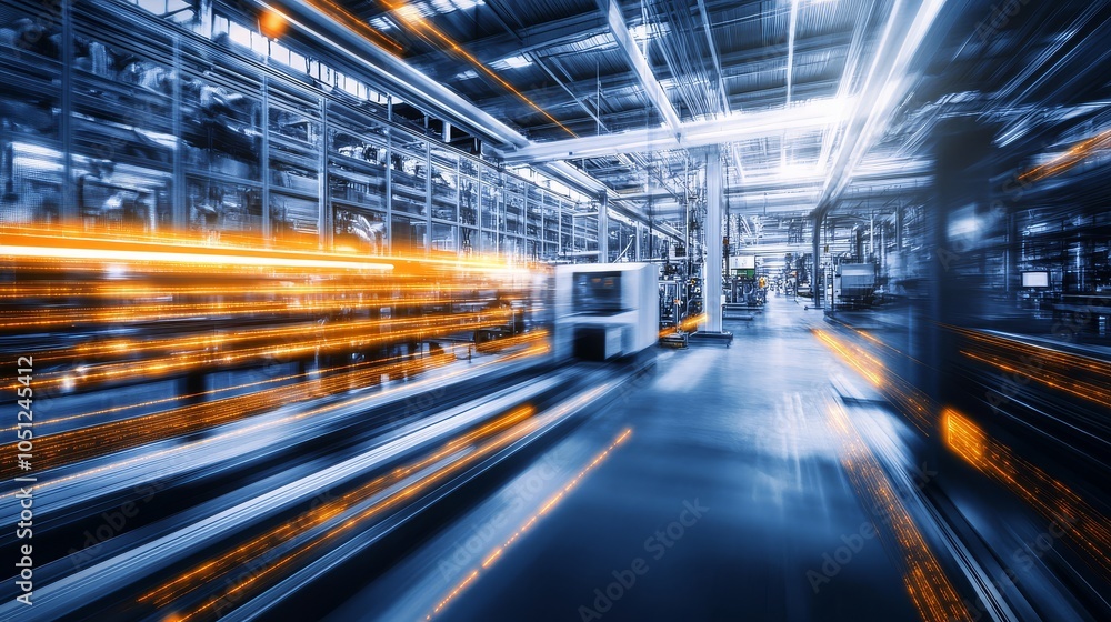 Fototapeta premium A glimpse into the future of manufacturing with smart technologies.