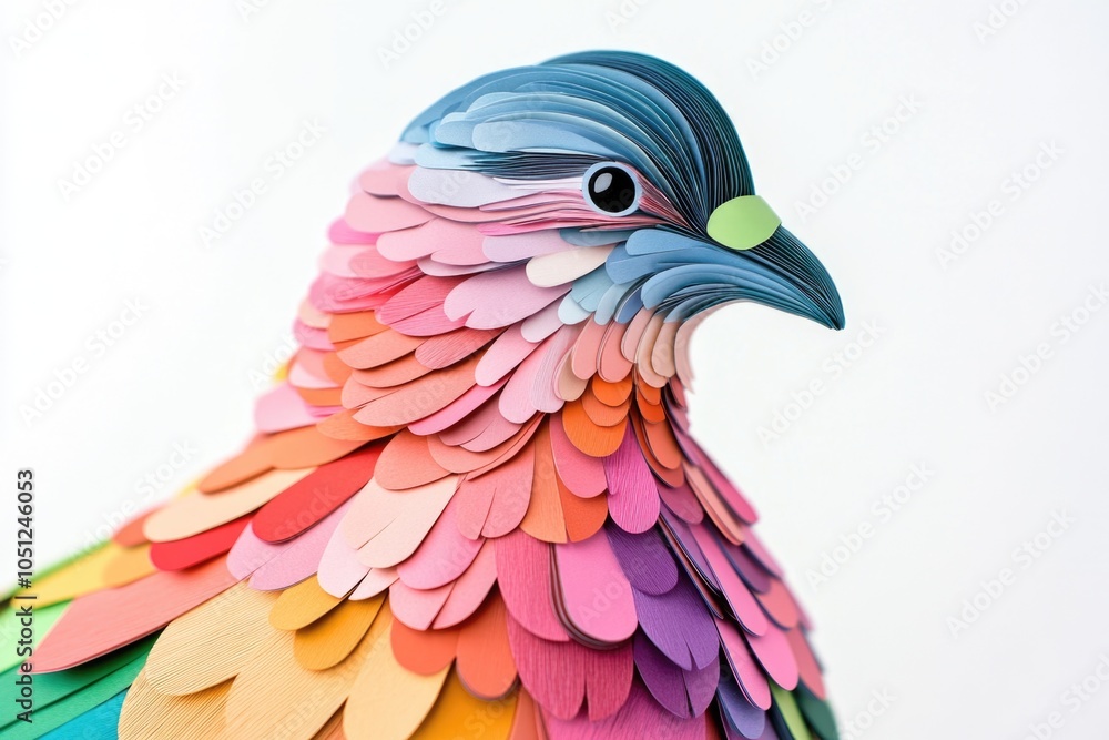 Fototapeta premium Colorful Paper Bird