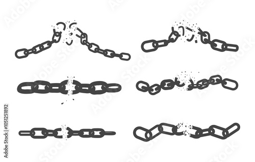 Broken chain silhouette, Broken chain svg, Broken chains freedom svg, Broken chains vector, Freedom broken chain silhouette, Freedom broken chain svg.