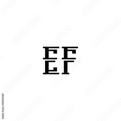 EF monogram logo design letter text name symbol monochrome logotype alphabet character simple logo