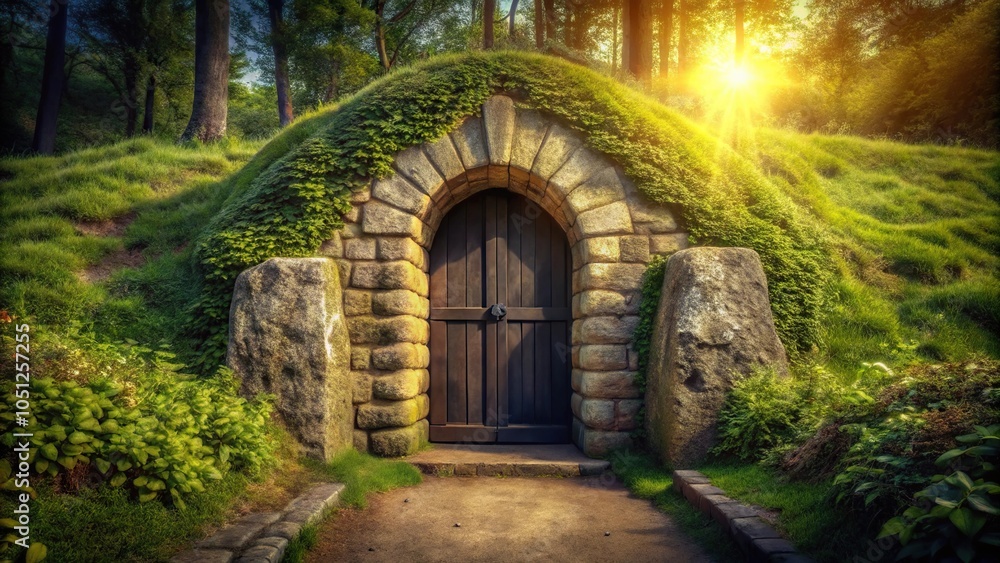 Underground tomb entrance