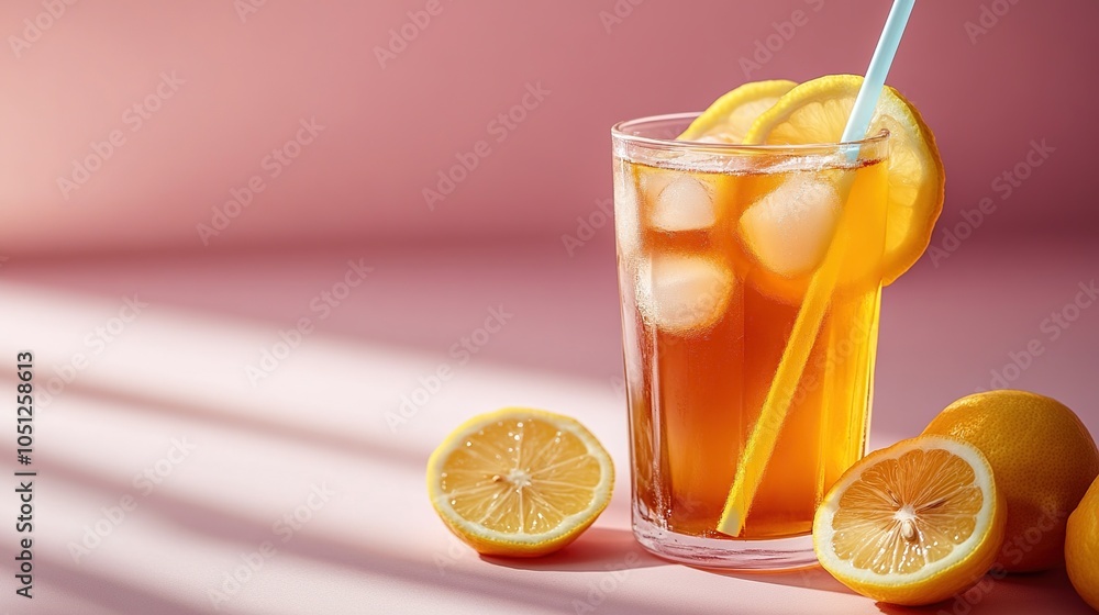 Refreshing Iced Tea with Lemon Slices Refreshing Iced Tea with Lemon Slices