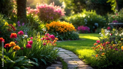 Wallpaper Mural Spring Serenity: Bokeh Garden Oasis Torontodigital.ca