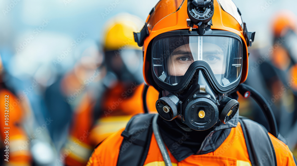firefighter in protective gear and helmet uses thermal imaging camera during emergency response, showcasing bravery and technology in action firefighter in protective gear and helmet uses thermal imaging camera during emergency response, showcasing bravery and technology in action