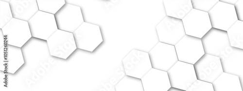 Abstract white soft hexagon concept design abstract technology background vector. White 3D futuristic honeycomb mosaic white background. 