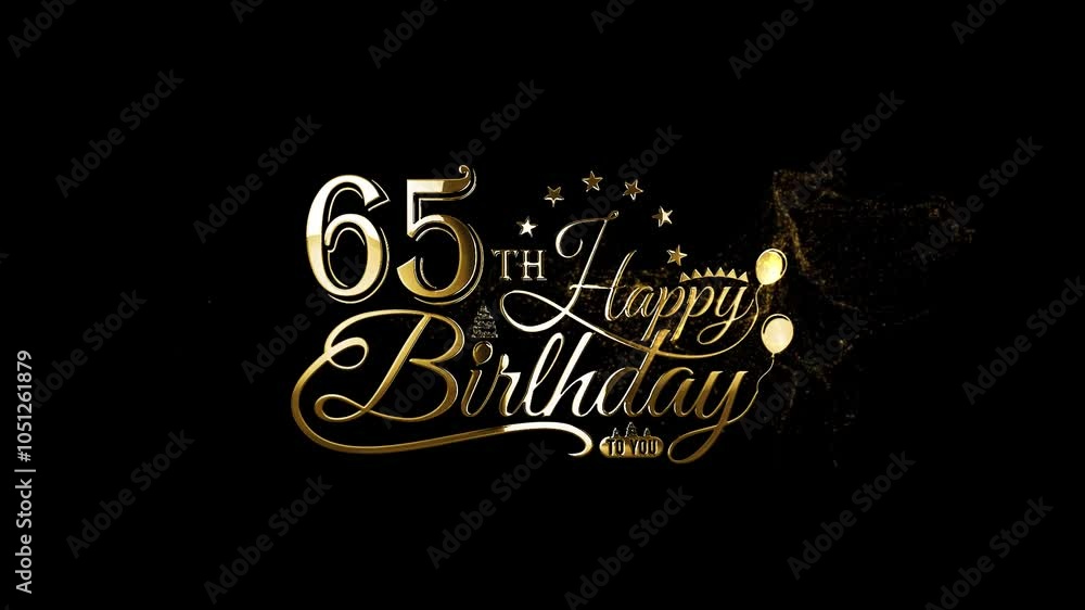 Happy Birthday Card Animation, Signature 65th Happy Birthday To You ...