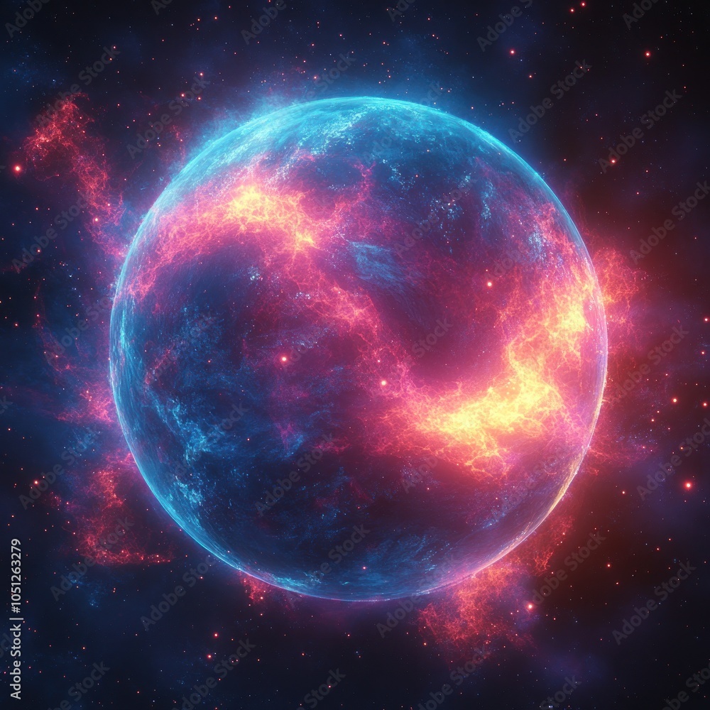 Obraz premium Cosmic Energy Planet