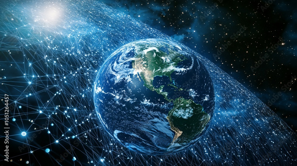 Global Network Connection: A Digital Tapestry Around Earth Global Network Connection: A Digital Tapestry Around Earth