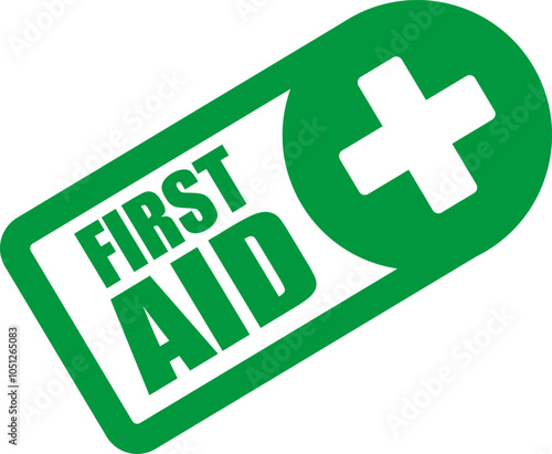 First aid symbol sign, vector illustration.
